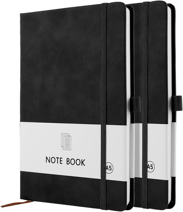Detalle de A5 Notebook 2 Pack — 200 pages, hardback