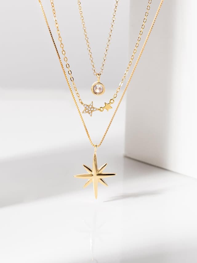 Thumbnail 4 de SINGULARU Collar Guidance — Plata 925, baño 18 Kt 💍