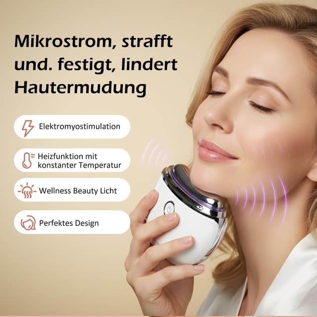 Detalle 2 de Rolandus EMS Gua Sha Gesichtsmassagegerät mit Wärme ⛑