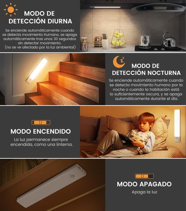 Thumbnail 1 de YOOKESEN Luz LED con Sensor de Movimiento 78 LEDs, Recargable🔦 2 Piezas