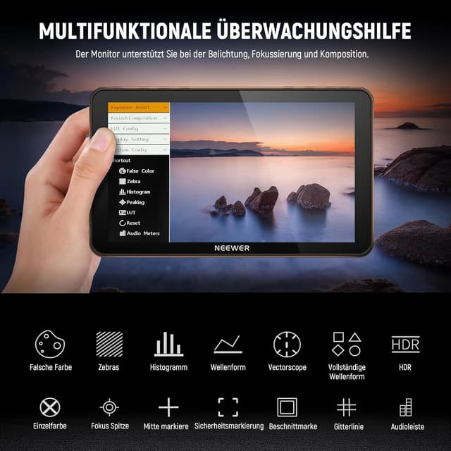 Thumbnail 5 de NEEWER F700 7" Kamera Feld Monitor 2000 nit