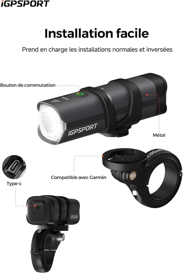 Thumbnail 4 de iGPSPORT VS1200 5000 mAh luce bici