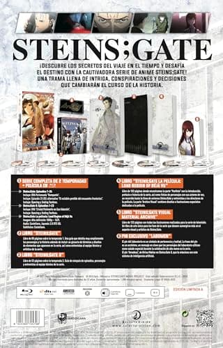 Detalle 2 de Steins,Gate – Serie Completa Coleccionista A4 en Blu-ray (SELECTA VISION)