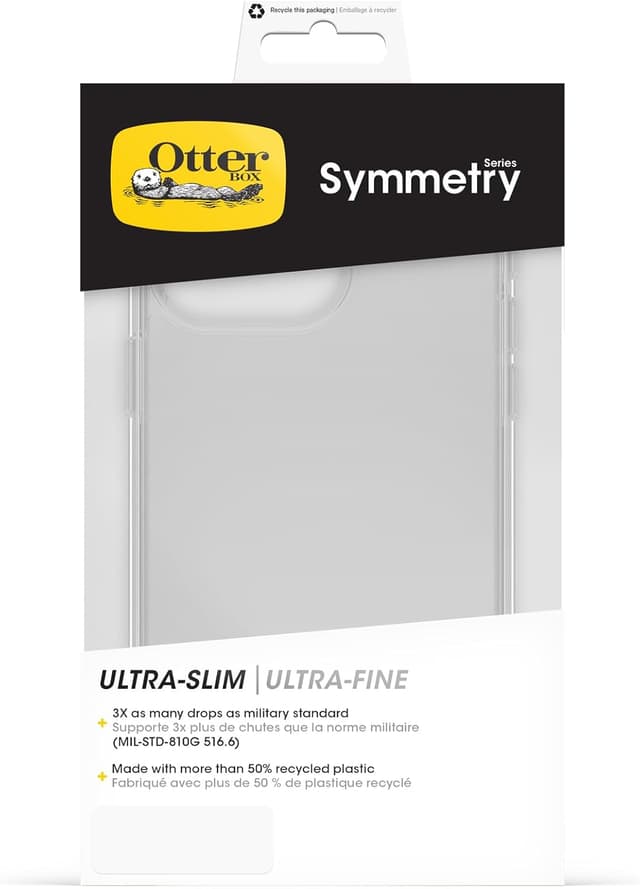 Detalle de Otterbox Symmetry Clear pour iPhone 15 Pro Max : coque transparente anti-chutes