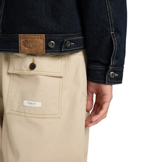 Detalle de Element Chaqueta de hombre Trucker Denim de algodón