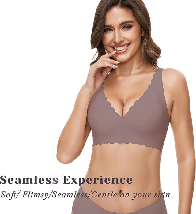 Detalle 2 de Nahtloser Komfort-BH für Damen mit Tief-V
