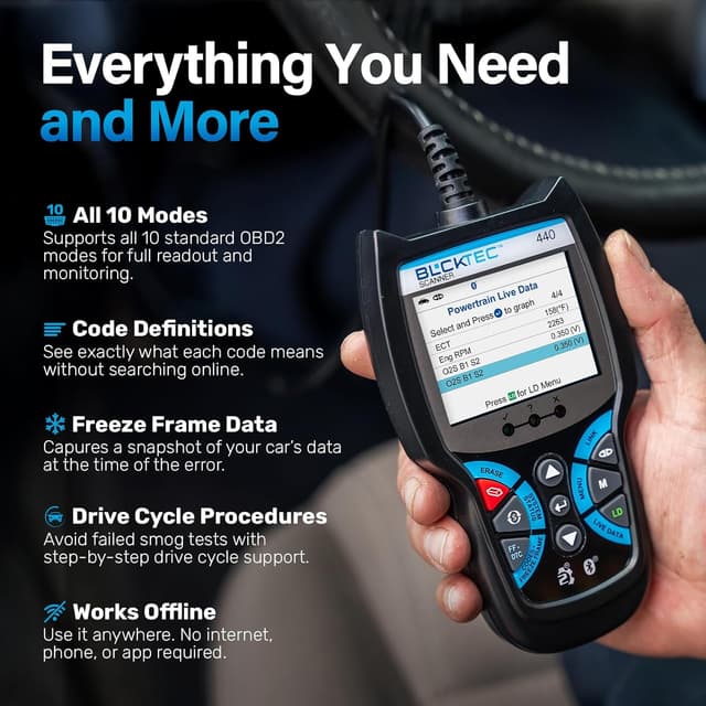 Thumbnail 4 de BLCKTEC 440 OBD2 Scanner 2.8" Screen