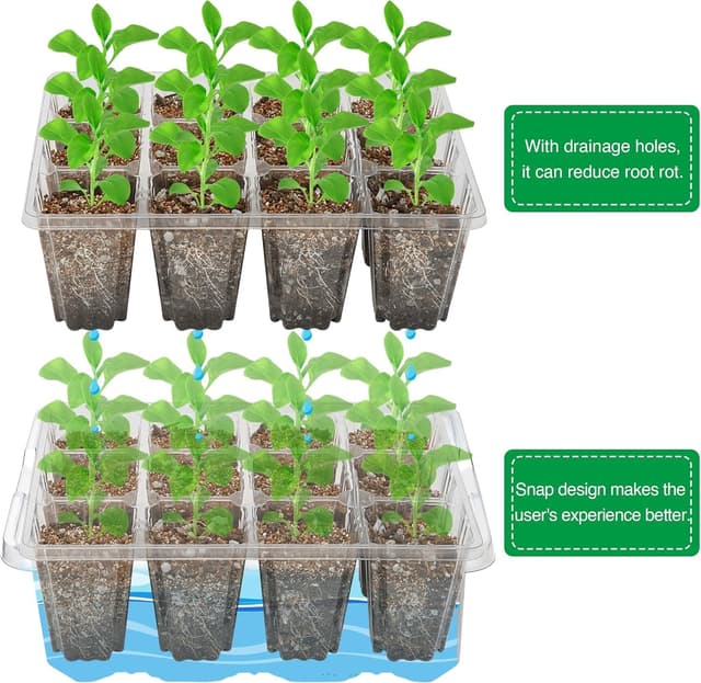 Thumbnail 4 de Bonviee 5 Pack Seed Starter Tray with Grow Light