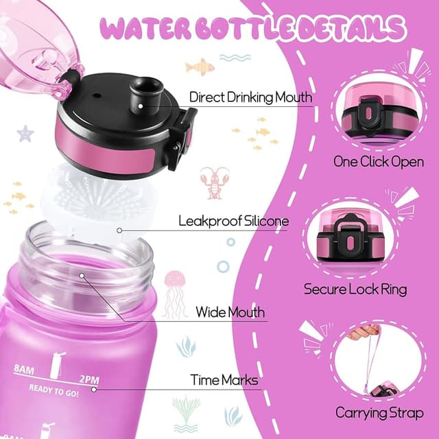 Detalle 2 de HoneyHolly Botella agua 500 ml reutilizable para gimnasio 🚰