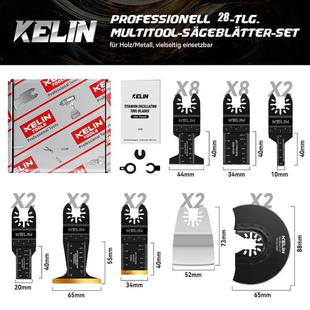 Detalle 2 de KELIN Multitool Sägeblätter 12tlg Titan