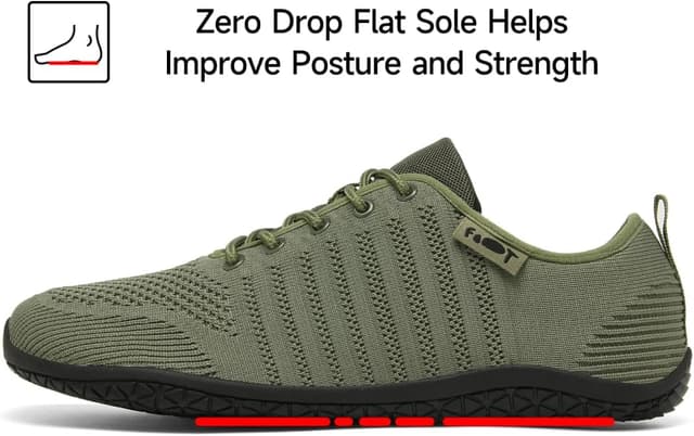 Detalle 2 de Merdoo Barfuss Schuhe Damen & Herren – Minimalistische Barfuß-Sneaker mit breiter Zehenbox und Zero-Drop Sohle