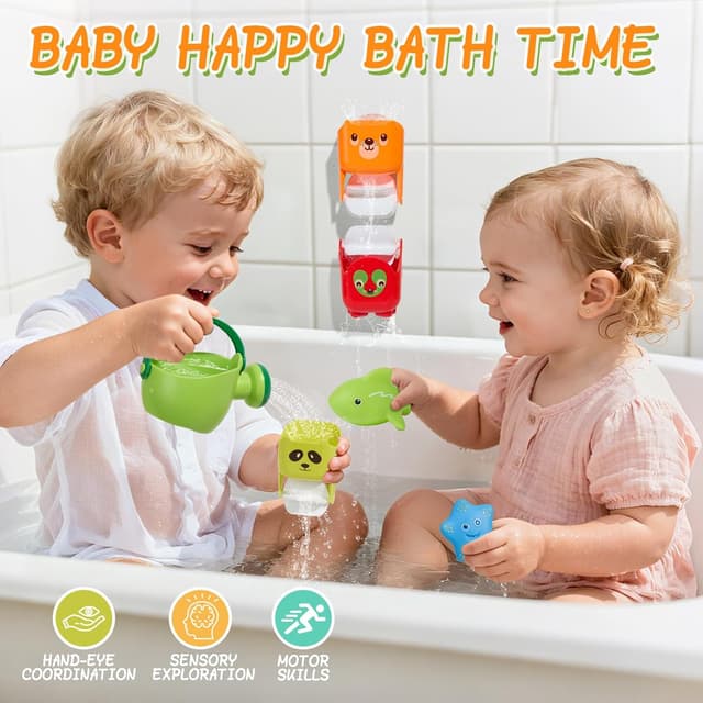 Detalle de GINNO Baby bath toys, 17-piece set