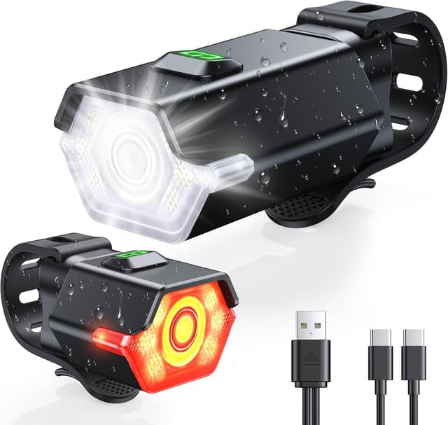 Imagen de CIRYCASE Bike Lights 3+6 modes, rechargeable en OfertitasTOP