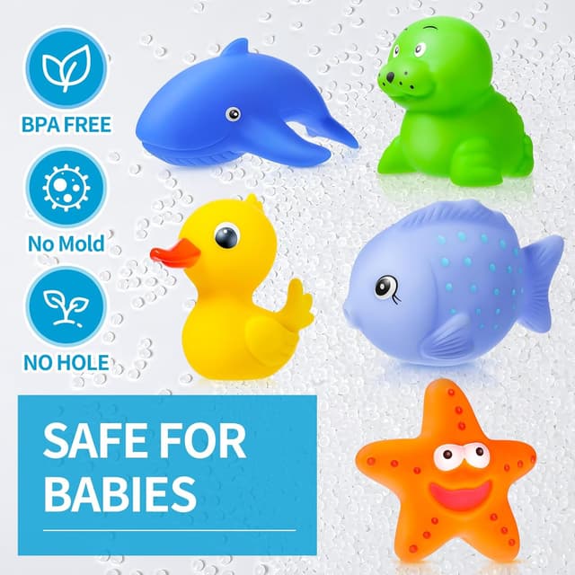 Thumbnail 4 de No Hole No Mould Baby Bath Toys 9PCS bath toys
