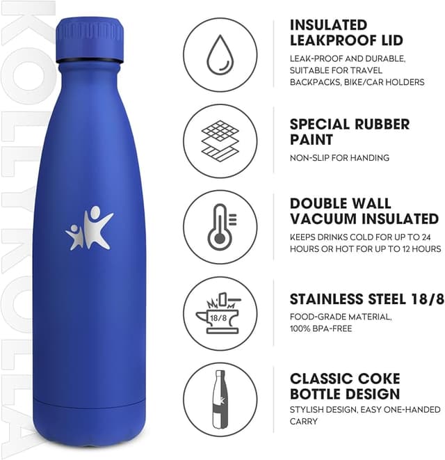 Detalle 2 de KollyKolla Botella Térmica 500ml Acero Inoxidable