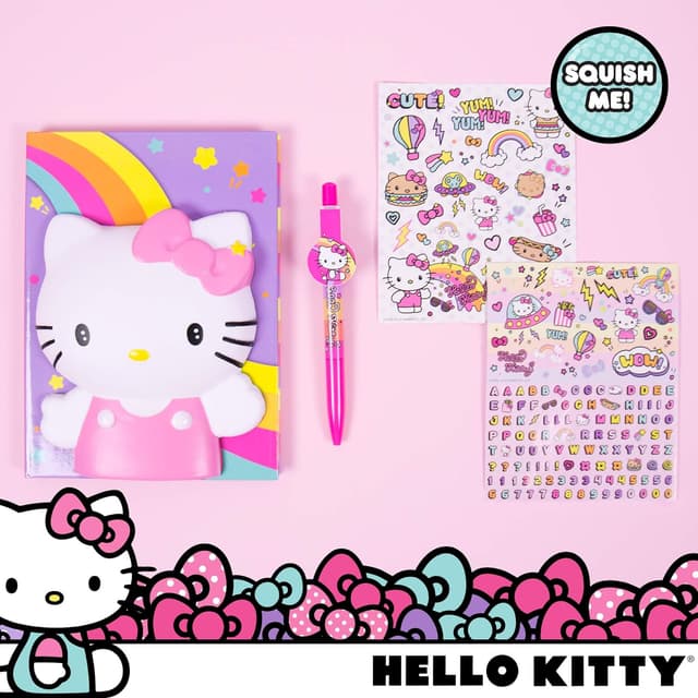 Detalle 2 de Hello Kitty Squishy Diary Kit with 60 pages