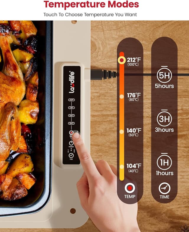 Detalle de XXL Food Warming Mat 36x16 with 4 Temps