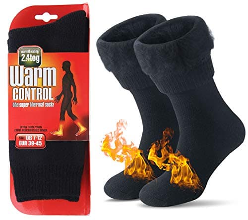 Imagen de JARSEEN Térmicos de Invierno Calcetines de Lana Super Calor Gruesa Calentar Suave Cómodo Calcetines de Mujer Hombre (Nuevo Negro, 36-42) en OfertitasTOP