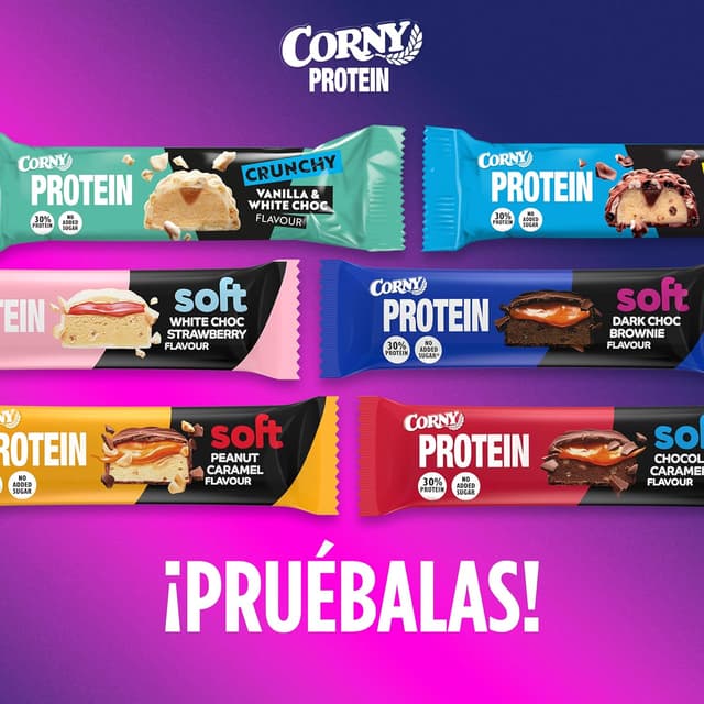 Thumbnail 6 de Corny Protein Soft 🍫🌸 Barritas Proteicas Chocolate Blanco y Fresa, 30% Proteína