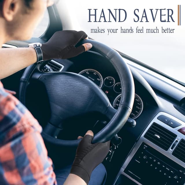 Detalle de Vlela Copper Arthritis Compression Gloves (Fingerless) — Medium for Joint Support, Pain Relief & Swelling