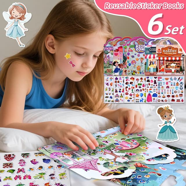Thumbnail 6 de Cosomia 6 Set Puffy Sticker Books 260pcs