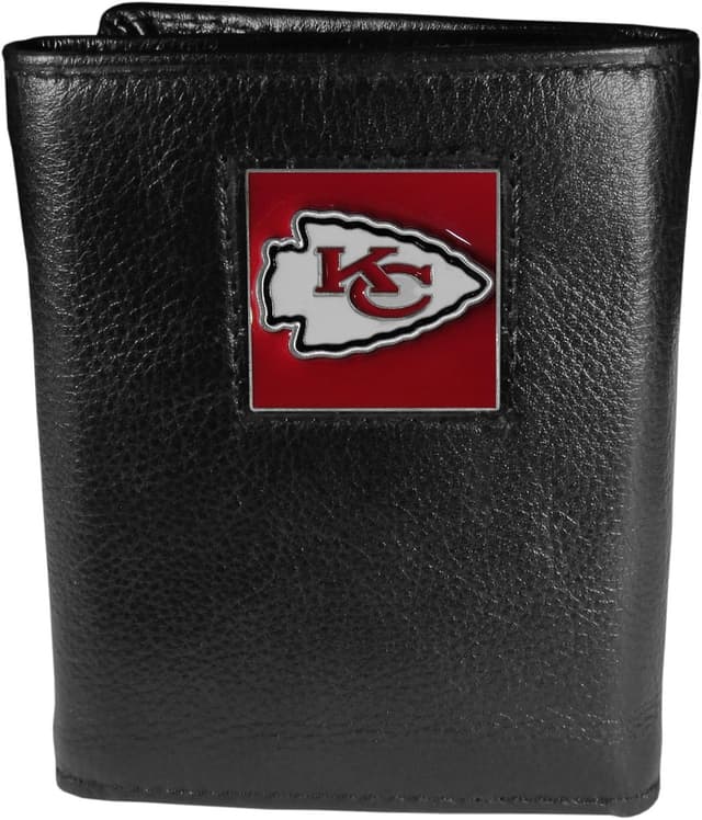 Detalle de Siskiyou Sports Men’s Deluxe Leather Tri-Fold Wallet (Gift Box Packaging)