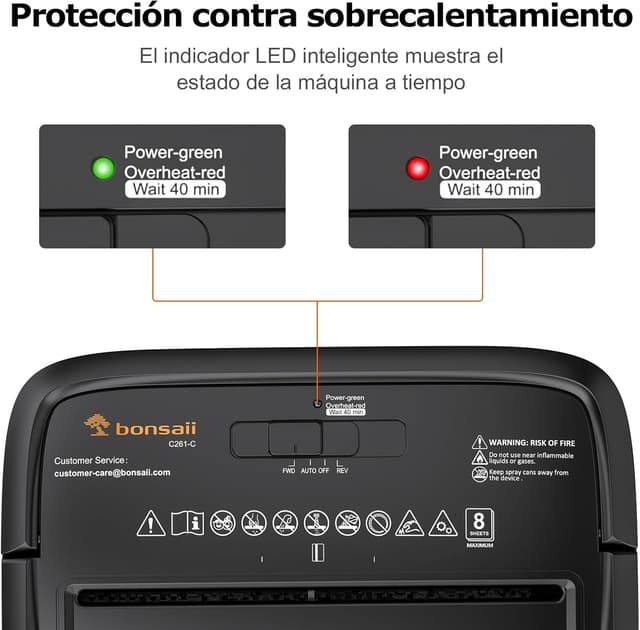 Thumbnail 5 de C261-C Trituradora de Papel 8 Hojas