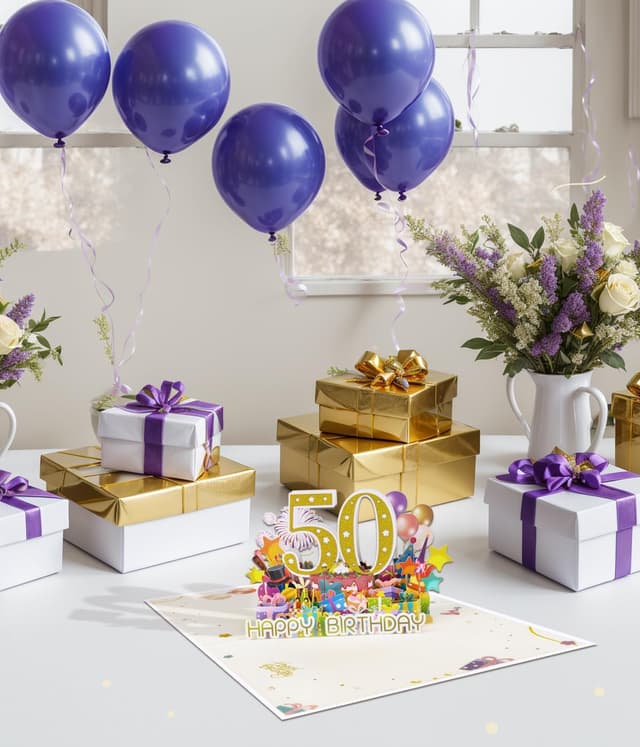 Thumbnail 2 de Magic Ants 50 Geburtstagskarte, 3D Pop-Up