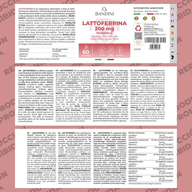 Thumbnail 4 de Bandini Lactoferrin Kapseln 200 mg
