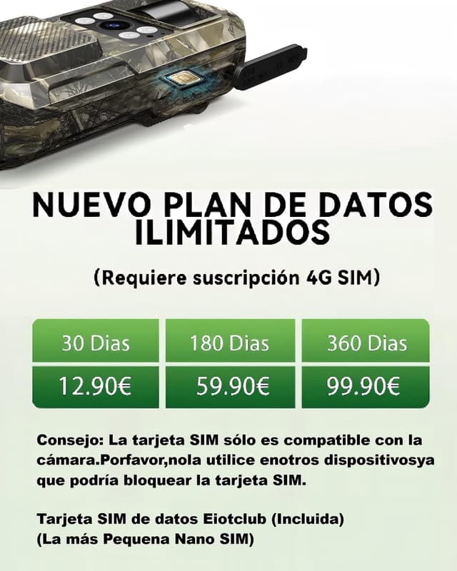 Detalle de Xega 4G LTE Cámara de Caza Solar 7800 mAh