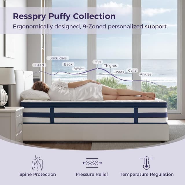 Detalle 1 de Resspry Small Double Mattress 4FT, 12 Inch