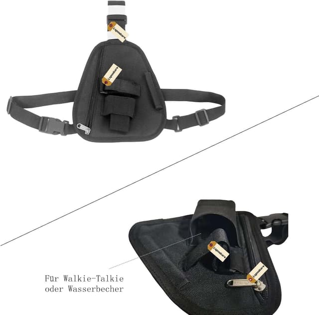 Detalle de Walkie Talkie Brustgeschirr Schwarz 1 Holster