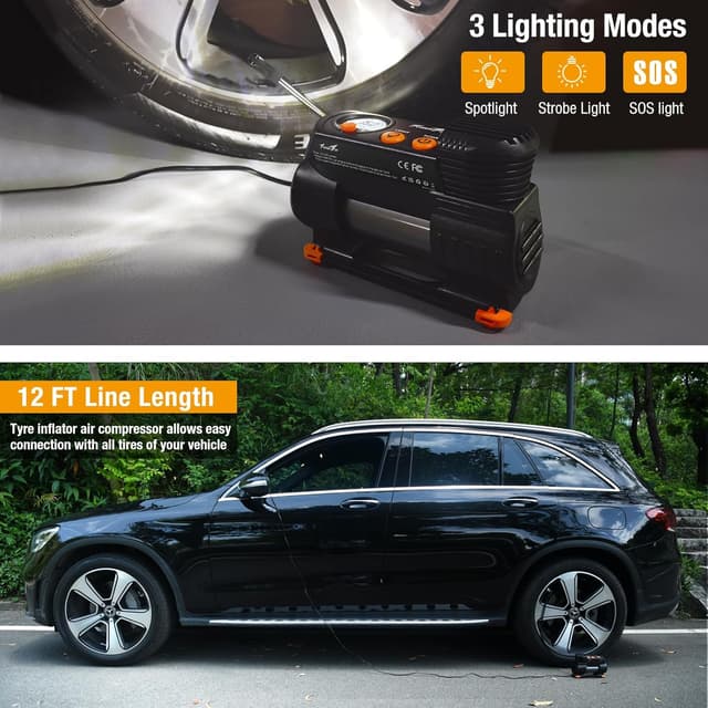 Detalle 1 de TowerTop tyre inflator 12V 12V digital