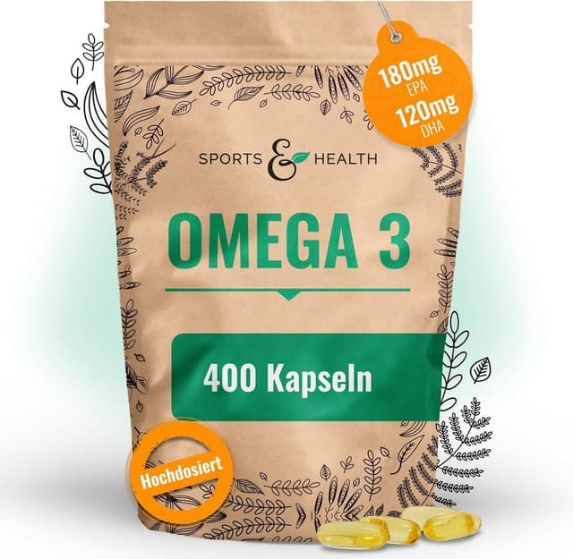 Detalle de Omega 3 Kapseln Hochdosiert 400 Stk.