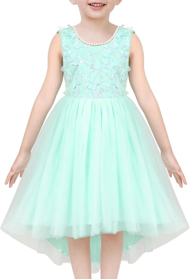 Thumbnail 6 de Sunny Fashion Mädchen Kleid Blumenmädchen Hi-Low mit Pailletten & Spitze, Größen 98–134