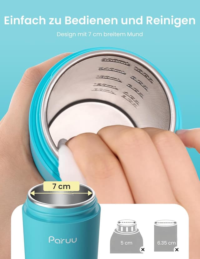 Detalle de Paruu Tragbarer Flaschenwärmer 350 ml 🌡