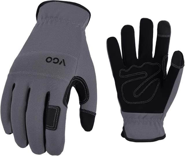 Thumbnail 6 de Vgo... NB7581 Touchscreen Safety Work Gloves (Yellow, M) – Light Duty Mechanic & Builder Gloves, 1 Pair
