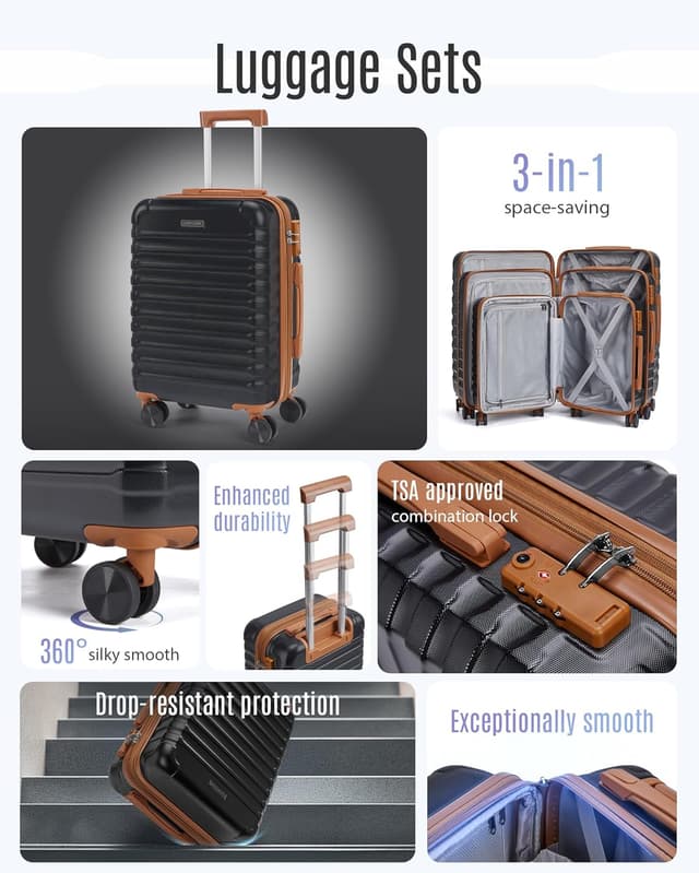 Thumbnail 2 de LIGHT FLIGHT 3-Piece Luggage Set 20/24/28 in.