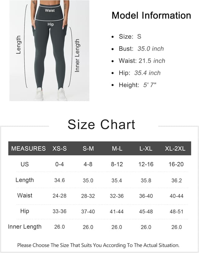 Thumbnail 6 de THE GYM PEOPLE pantaloni da yoga da donna a vita alta con tasche e controllo pancia