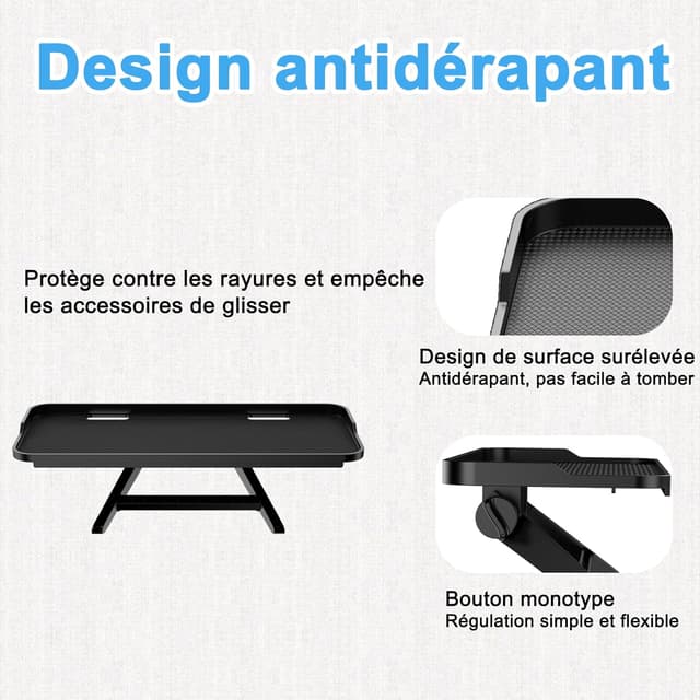 Detalle de JXMTSPW : étagère supérieure pour TV et écrans (2 pièces) en ABS