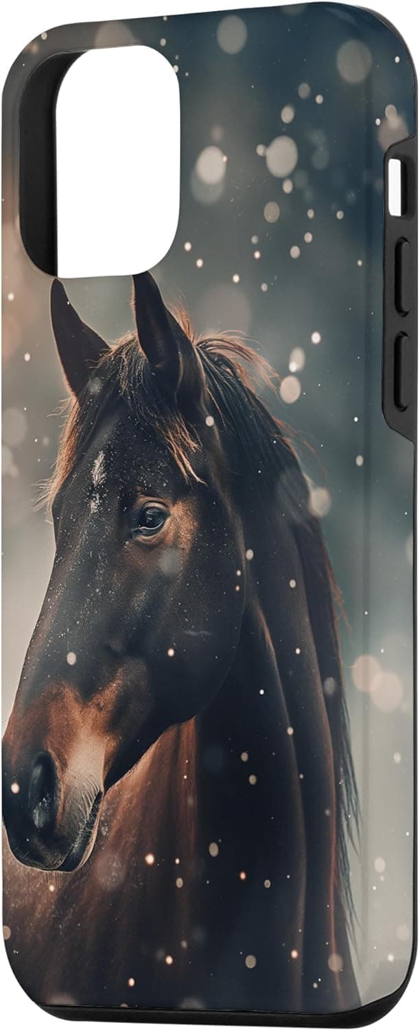 Detalle 2 de Cheval avec flocons de neige iPhone 12 mini
