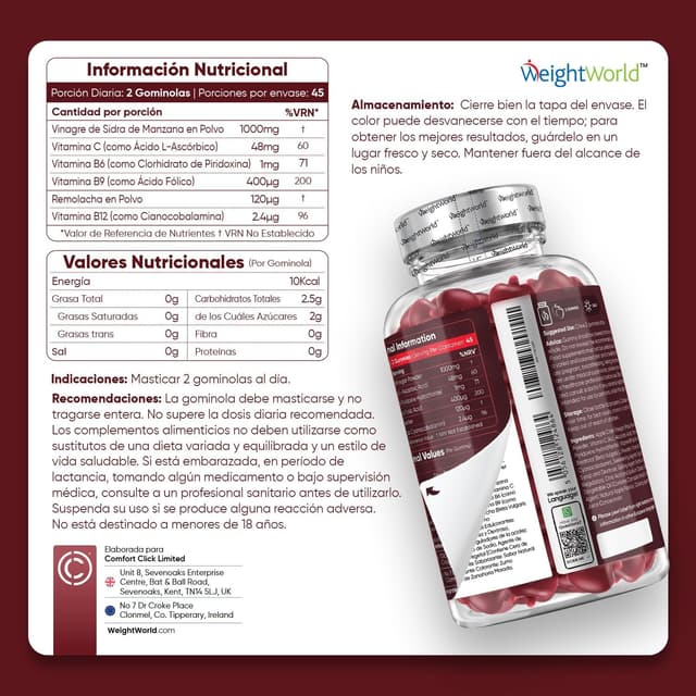 Thumbnail 4 de Gominolas Keto de Vinagre de Manzana con Vitaminas 🍏