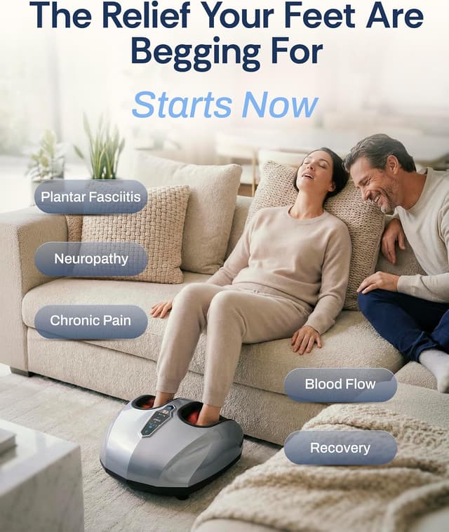 Detalle de MIKO foot massager with heat, deep knead