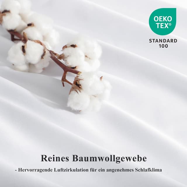 Thumbnail 4 de Aisbo Bettwäsche 220x240 Baumwolle Weiss