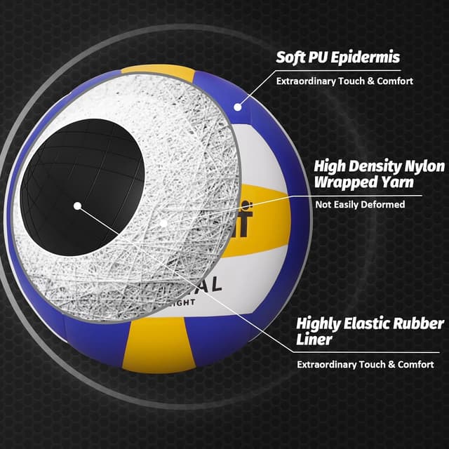 Detalle 2 de Beurseaf Volleyball Größe 5 für Indoor & Outdoor