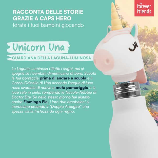 Detalle 2 de CapsHero Unicorno 520ml borraccia termica