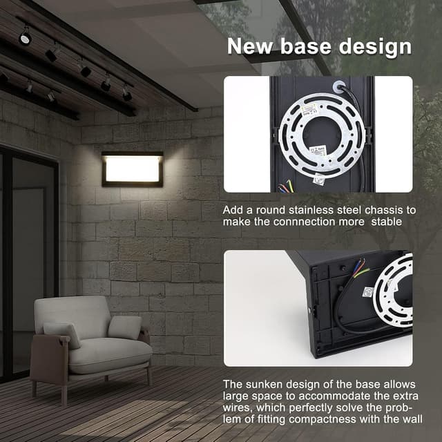 Detalle de Lightsjoy Applique da Parete Esterno 18W LED IP66 4000K bianco neutro