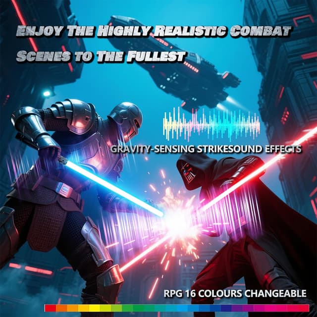 Thumbnail 2 de Lightsaber Toys Rechargeable RGB 16-colour Saber 🪄