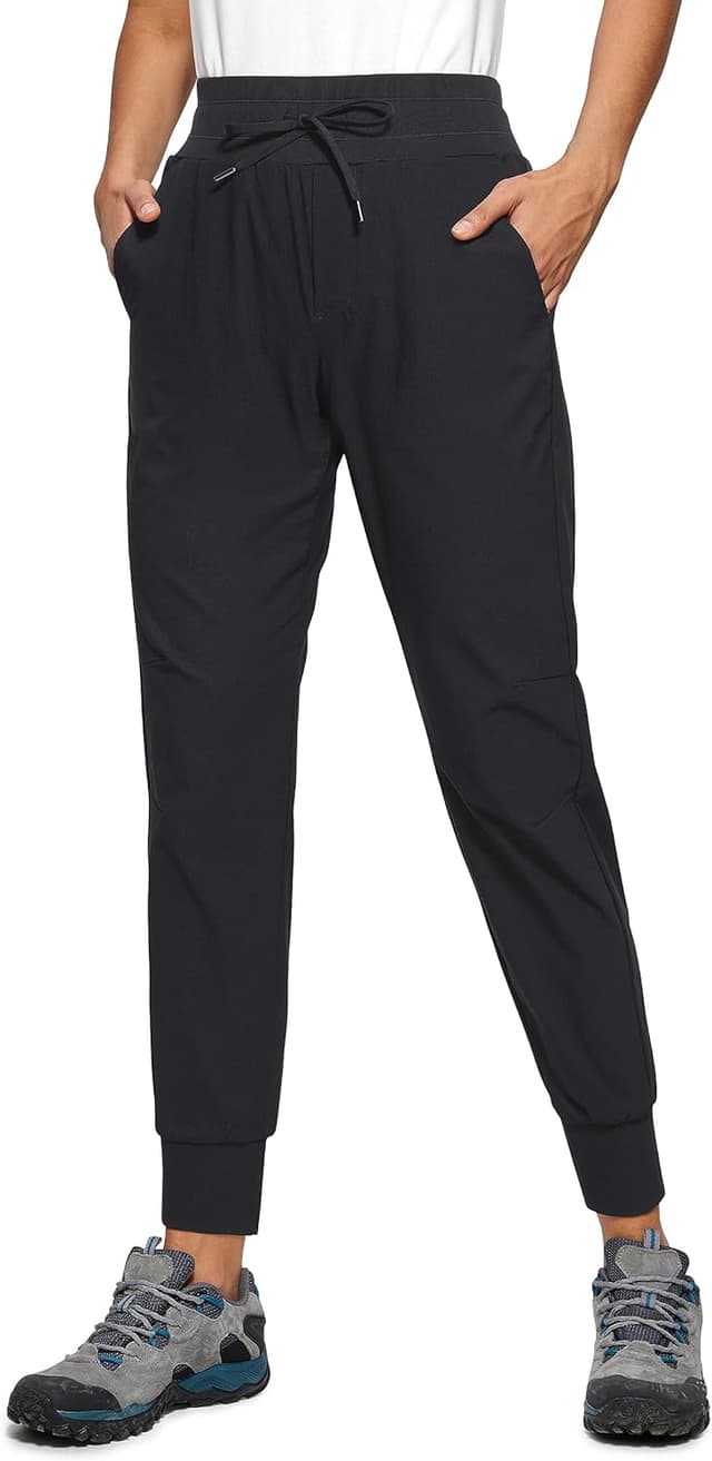 Detalle de CRZ YOGA Donna pantaloni jogger con coulisse in vita e tasche laterali