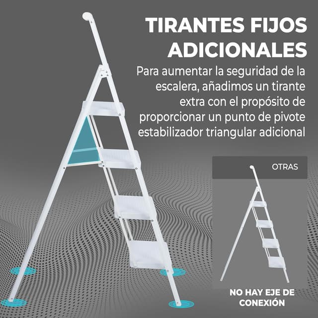 Detalle de UZIRO Scaletta 4 gradini in acciaio